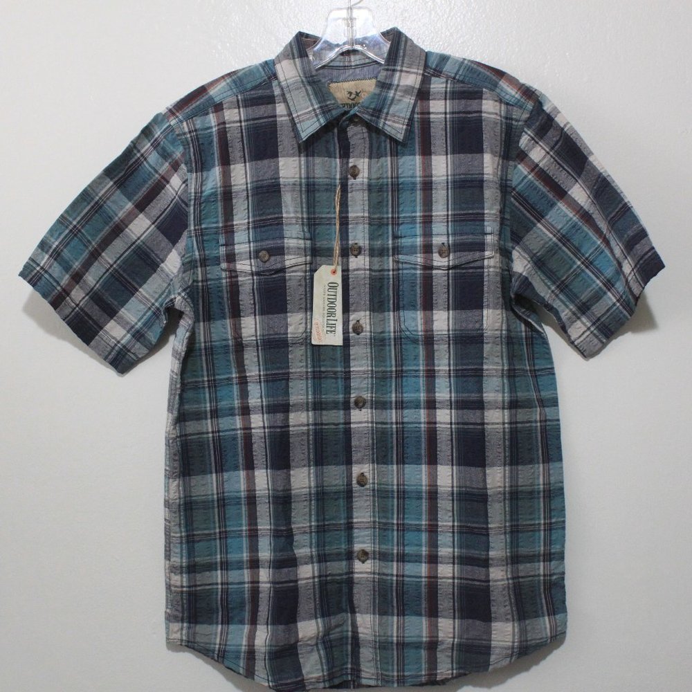 Outdoor Life Plaid Short Sleeve Button Up